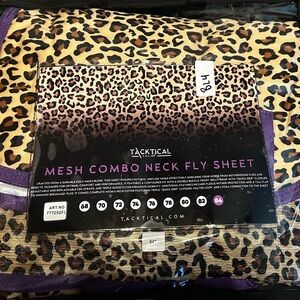 Mesh Combo Neck Fly Sheet - Leopard Print